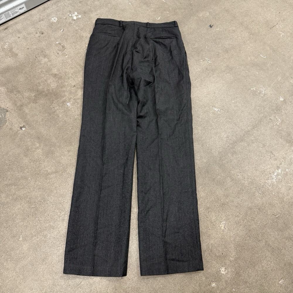 Vintage Yves Saint Laurent Dress Wool Pants Gray Pleated Suit Slacks Trousers 31 - Picture 4 of 10
